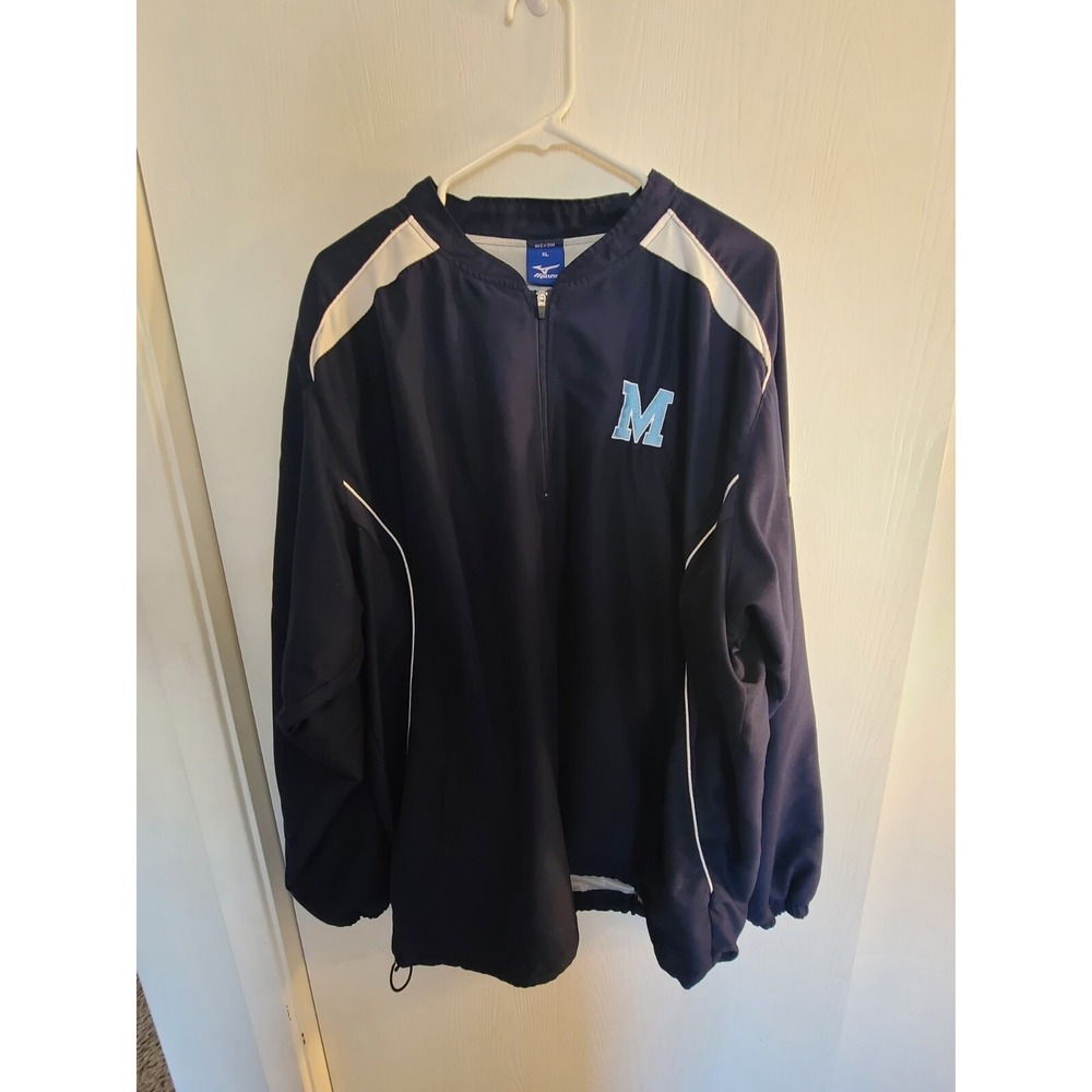 Men's. Mizuno 1/4 Zip jacket. Baseball/Softball. Size XL.  Embroidered M. Summer
